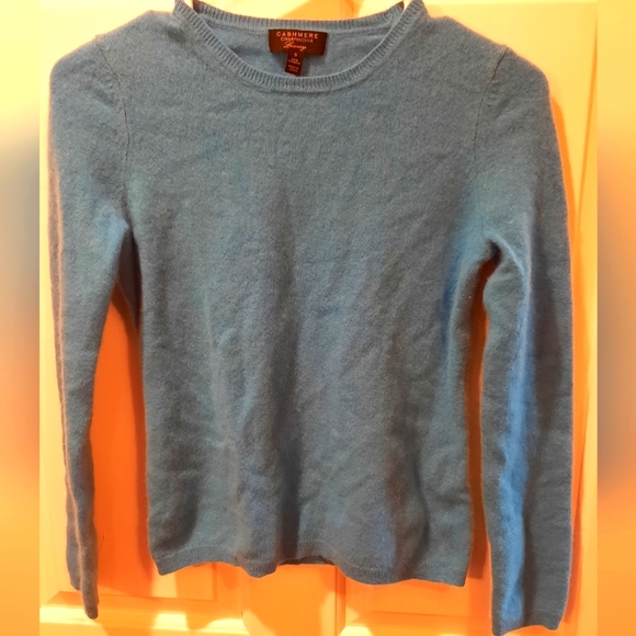Charter Club Sweater Womans Small Blue Cashmere Luxury Business Casual Classic - Picture 3 of 7